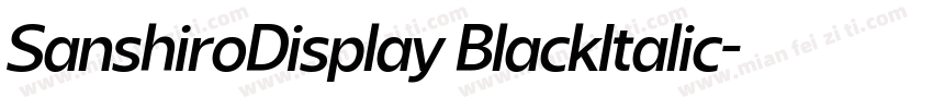 SanshiroDisplay BlackItalic字体转换